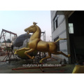 Moderne Metall-Messing Pferd Skulptur Outdoor laufen Pferd Skulptur
